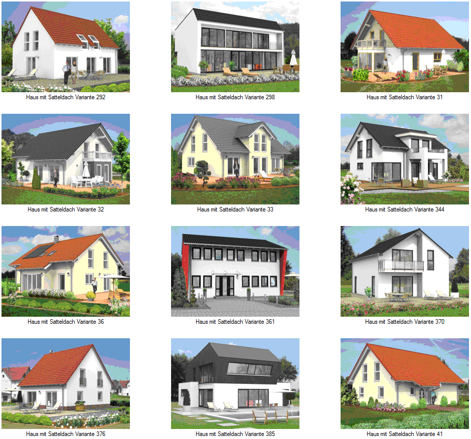Katalog Satteldach bis 120-140 m² für mHpl-PLUS, AEC, CAD
